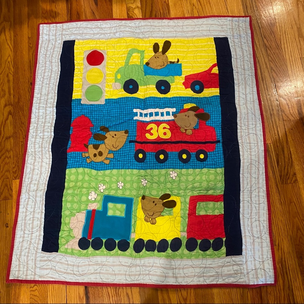 Kids vehicles quilt/blanket